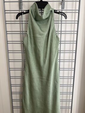 Sleeveless Cowl Neck Maxi Dress in Sage Green